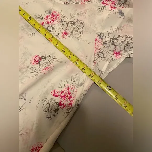 Coquette Torrid 1 Dainty Floral AOP Blouse XL Cottage Boho Fairy Delicate - Picture 6 of 8